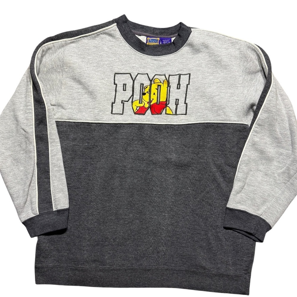 Vintage Winnie the Pooh crewneck sweatshirt medium women 90s gray
